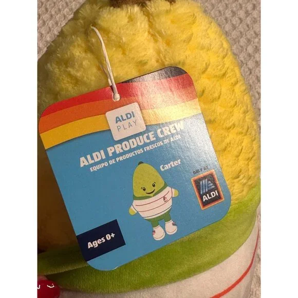 Aldi Play Produce Crew Corn Carter Plush Toy Stuffed Collectible Gift Easter Fun - Picture 3 of 3